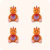 Buddy the Unicorn Plush 4PCS
